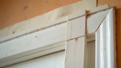 Obróbka ościeżnic drzwi wewnętrzne wykończenie